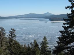 Odell Lake frozen over