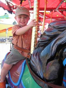 Sylvan finally gets to ride the carnival rides.