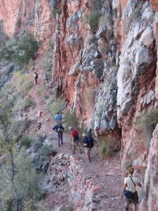 Hiking down to Page Springs