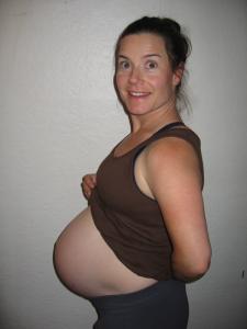 Julie at 38 weeks, fishie II