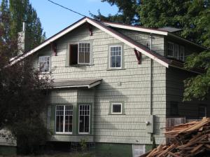 house from southeast after construction