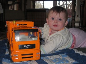 There's more than one truck lover in this family