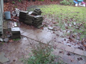 The pavers, pool, and non-muddy walk to the garage