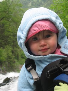 Elena at the waterfall