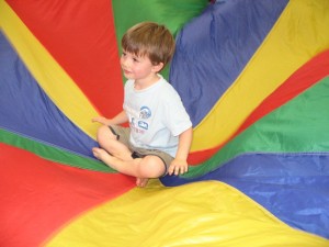 He started meditating soon after this was taken. Ah, those relaxing parachutes.