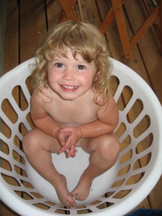 Almost two, waiting in a basket.