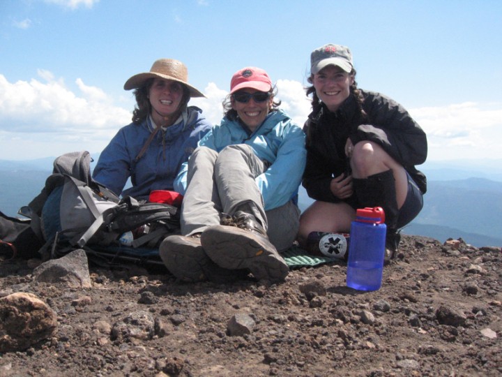 Leslie, Wendy, and I on the summit of Diamond Peak