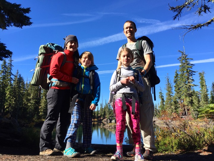 Look, we can even be nearly normal. At Notch Lake, because the sun was never shining while we were at Divide Lake.