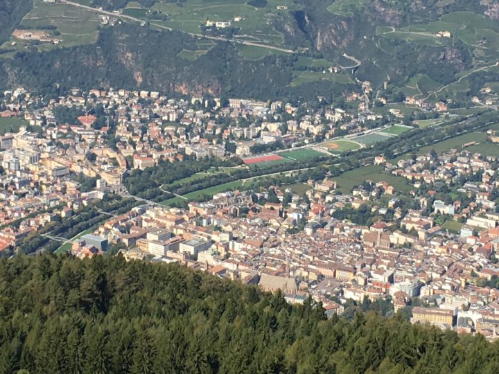 Aerial view of downtown Bolzano